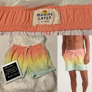 Marine Layer Rincon Swim Trunk in Multicolor Ombré | Men’s XL